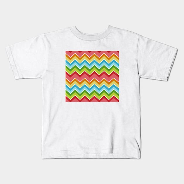 Rainbow Stripes Kids T-Shirt by StripePatterns